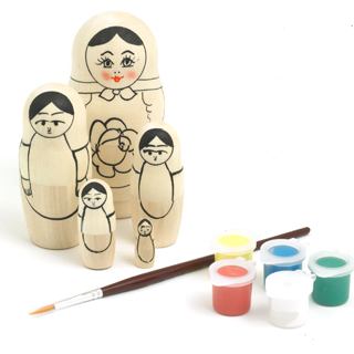 Paint your own russian doll