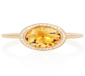 Citrine & Diamond Ring