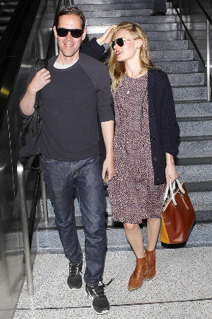 Kate Bosworth and husband Michael Polish look comfortable with a splash of glitz