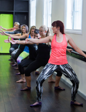 Virgin Active Barre Class. Photograph: Rosie Hallam