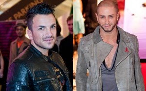 Peter Andre and choreographer Brian Friedman at the launch of Ed Hardy, Westfield London