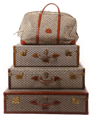 goyard suitcase vintage
